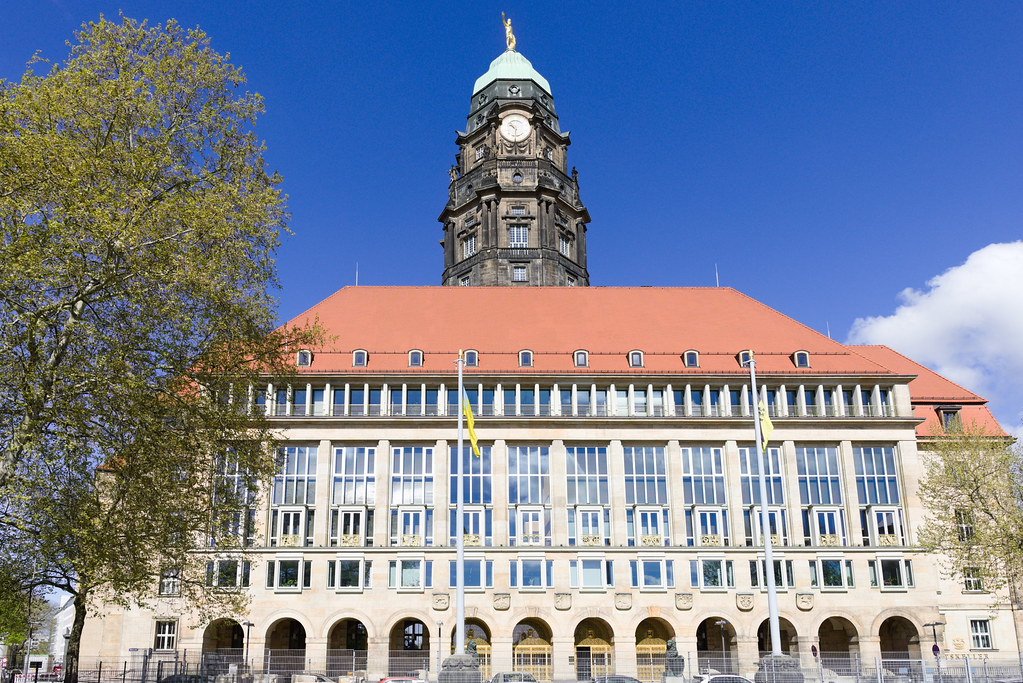 New City Hall with City Hall Tower, Dresden