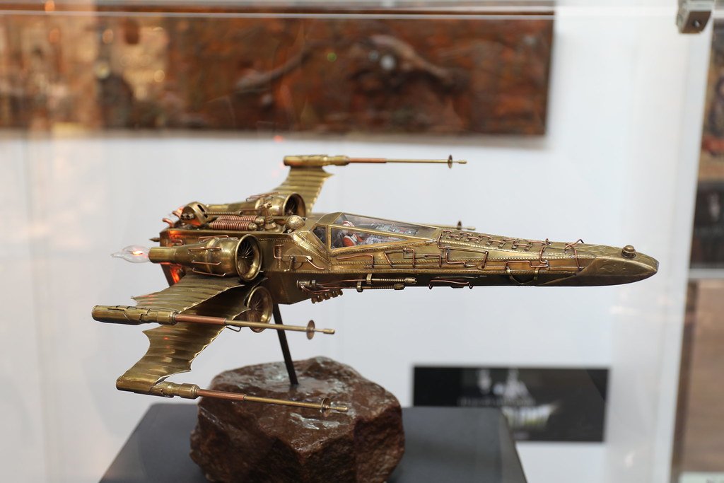 Steampunk X-Wing at “Rust and Luster” Exhibition