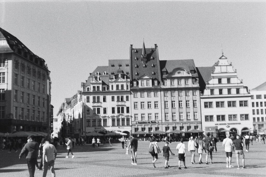 analog photography: Leipzig Marketplace
