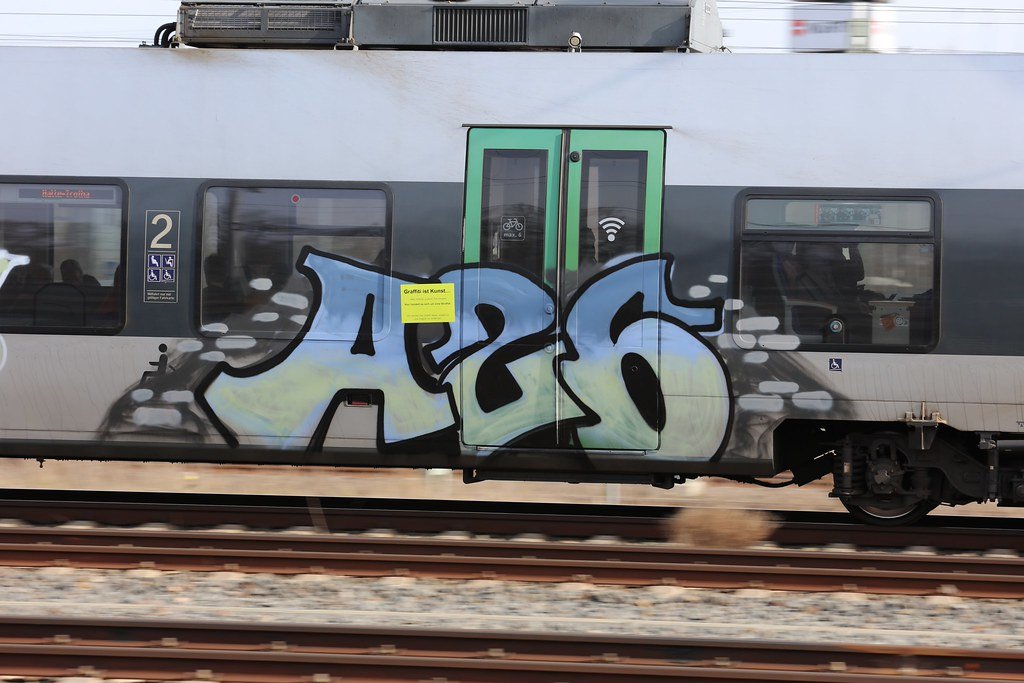 Graffiti A26 on a train